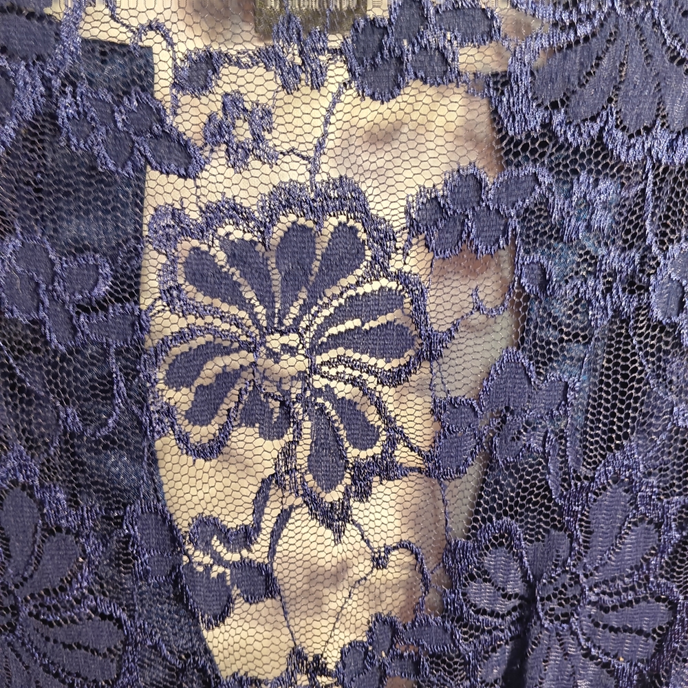 Dots Navy Lace Blouse - Picture 10 of 16